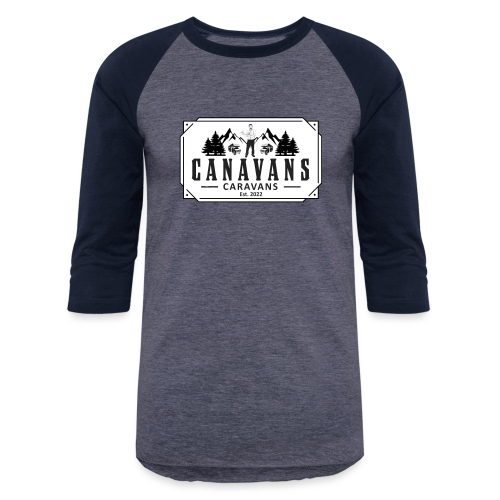 Baseball T-Shirt - heather blue/navy